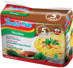 Indomie Snabbnudlar Med Biffsmak 350g