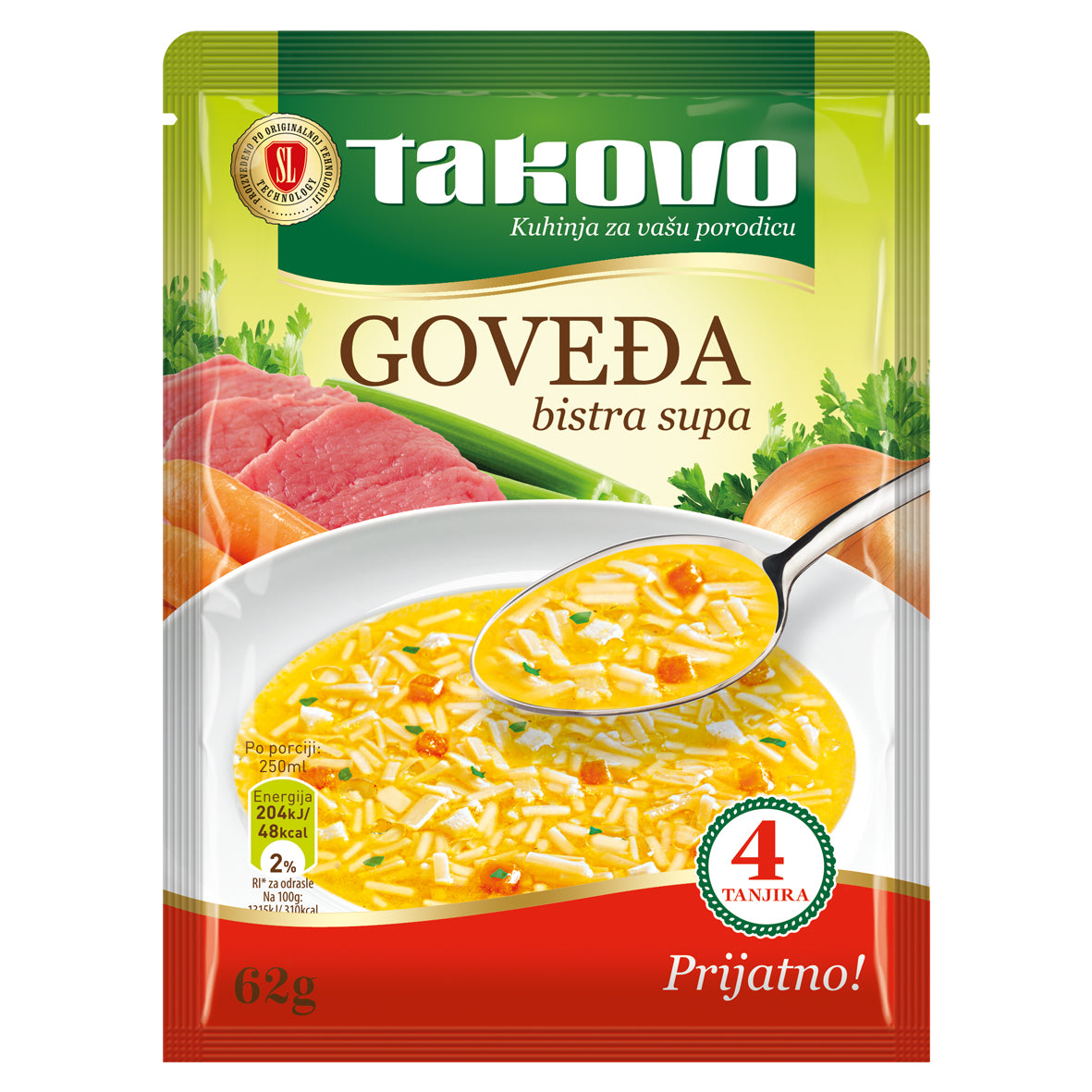 Takovo Oxsoppa med pasta 62g